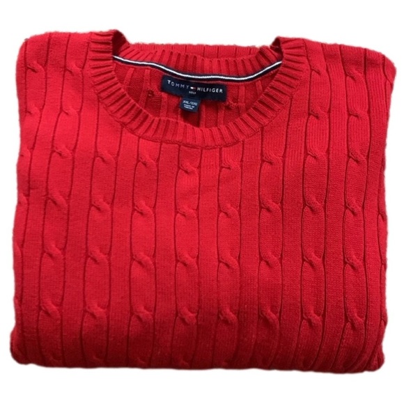 Tommy Hilfiger Golf red cable knit sweater Size XXL - Picture 1 of 7